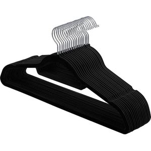 Kledinghanger - Zwart - Kunststof - Set van 10