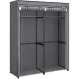 SONGMICS - Garderobe - Grijs - Kledingrek - Opvouwbaar - 140 x 43 x 174 cm