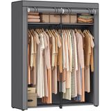 Stoff tragbare Garderobe | zusammenklappbare Kleiderstange für Schlafzimmer Schrank | 43x140x174cm Grau