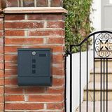 Brievenbus - Antraciet - Staal - Met Sleutel