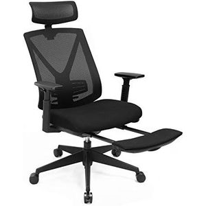 Ergonomische bureaustoel met verstelbare voetsteun - Comfort en functionaliteit tijdens het werken