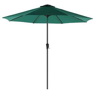 SONGMICS parasol, 3 m diameter, zonwering, achthoekige tuinparasol van polyester, inklapbaar, met zwengel, zonder statief, buiten, voor tuin, balkon en terras, groene GPU30GN