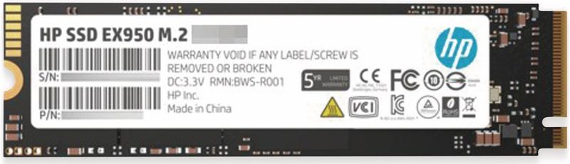 HP NVMe/PCIe M.2 SSD 2280 harde schijf 1 TB EX950 M.2 NVMe PCIe 3.0 x4