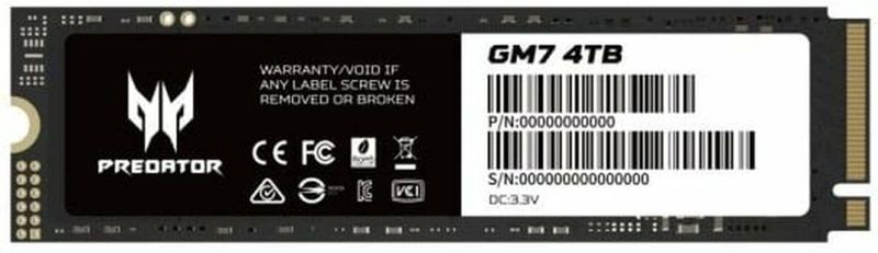 Acer - Predator Gm7 - SSD - 4TB - M.2 - PCIe