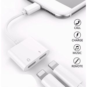 Apple Lightning Splitter iPhone - Audio en Opladen - wit