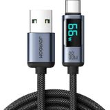 Kabel mit LED-Anzeige USB-C - USB-A 66W 1,2m schwarz