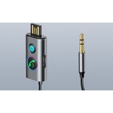 Joyroom - JR-CB7 - Bluetooth Aux Receiver - Donkergrijs - Bluetooth 5.3