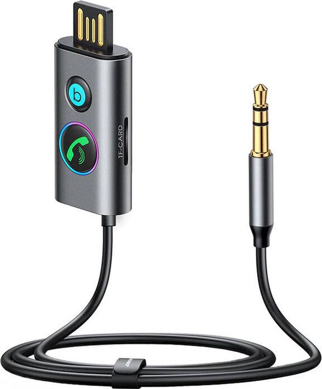 Joyroom - JR-CB7 - Bluetooth Aux Receiver - Donkergrijs - Bluetooth 5.3