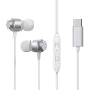 Joyroom - JR-EC06 - Koptelefoon - Zilver - Metalen In-Ear Met Snoer