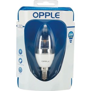 Opple LED (monochrome) EEC A (A++ - E) E14 Candle 4.5 W = 25 W Warm white (Ø x L) 36 mm x 102 mm 1 pc(s)