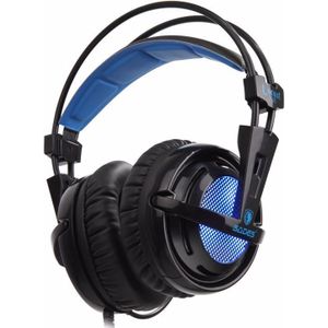 Sades Locust Plus 7.1 Surround Gaming Headphones zwart-blauw