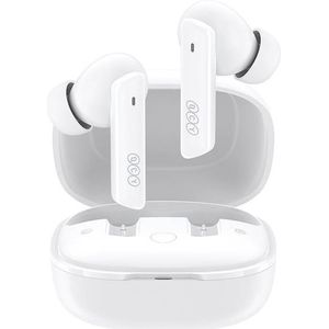 QCY HT05 Wireless Earphones with Active Noise Cancellation (White)