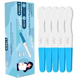 Zwangerschapstest, vroege detectie HCG-urine middelstroom test, resultaat binnen 5 minuten, meer dan 99% nauwkeurige vruchtbaarheidstest, pregnnacy test, 25 mIU/ml, 5 stuks