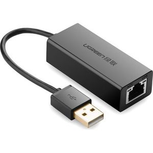 Ugreen - USB-A 2.0 naar Ethernet Adapter - Zwart - Netwerkadapter