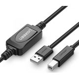 Kabel für Drucker, Scanner, usb-b - usb-a 2.0, 15 m, schwarz
