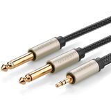UGREEN 10613 audio kabel 1 m 2 x 6.35mm 3.5mm Zwart