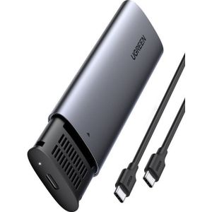 Ugreen - M.2 - SSD Behuizing - USB 3.2 Gen 2 - Grijs - Inclusief USB Type C Kabel 0,5m