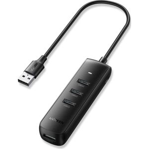UGREEN - CM416 - 4-in-1 Adapter - USB naar 4x USB Hub - Zwart - USB 3.0