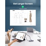 UGREEN 5-in-1-USB-C-Hub 5 poorten USB-combi-hub Zwart, Aluminium