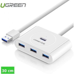 Ugreen 4-poorts USB hub met 4x USB 3.0 poorten (USB-A, 4 ports), Docking station + USB-hub, Wit