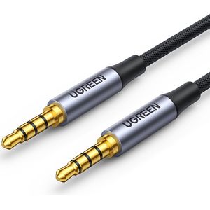 UGREEN - 3.5mm Aux Kabel - Nylon - 2M - Ondersteuning Microfoonfunctie