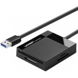 UGREEN 4-in-1 USB 3.0 A-kaartlezer - Zwart - Compatibel met Meerdere Kaarten