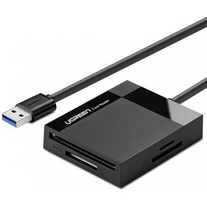 UGREEN 4-in-1 USB 3.0 A-kaartlezer - Zwart - Compatibel met Meerdere Kaarten