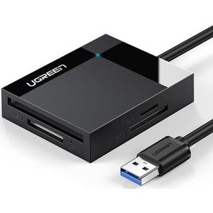 UGREEN - USB 3.0 SD Kaartlezer - Zwart - 4 in 1 - Externe Geheugenkaart Adapter