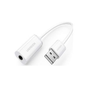 Ugreen externe geluidskaart USB  Stereo Audio Adapter for 3.5mm =
