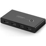 UGREEN - USB 2.0 sharing switch met 4 poorten - zwart