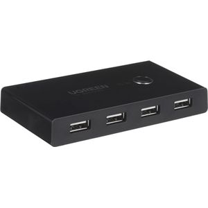 UGREEN - USB 2.0 sharing switch met 4 poorten - zwart