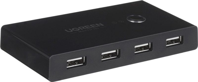 UGREEN - USB 2.0 sharing switch met 4 poorten - zwart