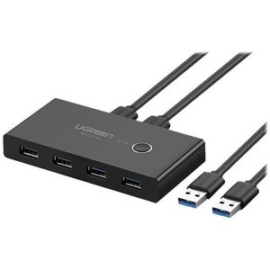 UGREEN Sharing Switch USB 3.0 Schakelaar met 4 USB Poorten Zwart