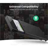 UGREEN - Externe Harde Schijf Behuizing - Zwart - SATA HDD/SSD - USB 3.0
