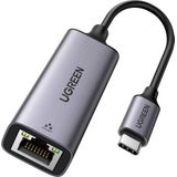 Ugreen USB-C Gigabit Ethernet-adapter - 10/100/1000 Mbps - 20cm - Grijs