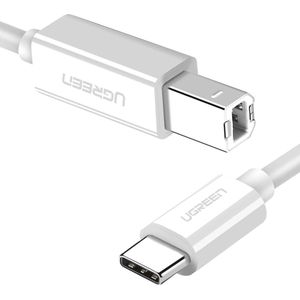 Ugreen - Printerkabel - Printer kabel usb - USB 2.0 - USB-C - 1.5 Meter - Wit