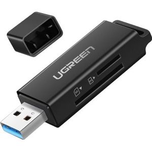 Ugreen 40752 geheugenkaartlezer USB Zwart