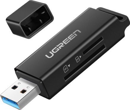 Ugreen 40752 geheugenkaartlezer USB Zwart