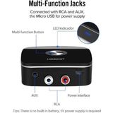 Ugreen - Mobiele Bluetooth 5.0 Audio Ontvanger - Zwart - Ingebouwde Accu