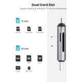 Ugreen 50706 geheugenkaartlezer USB/Micro-USB Zilver