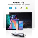Ugreen 50706 geheugenkaartlezer USB/Micro-USB Zilver