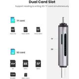 Ugreen 50706 geheugenkaartlezer USB/Micro-USB Zilver