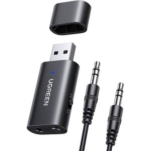 UGREEN Universele Bluetooth 5.1 Auto Transmitter Receiver met 3.5mm AUX Zwart