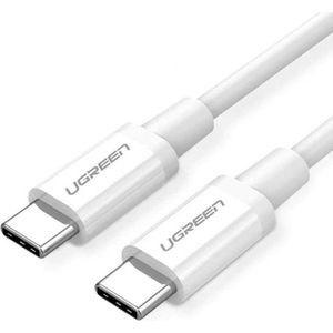 UGREEN USB-C naar USB-C Kabel 60W Data en Oplaadkabel 1.5M Wit