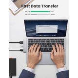 UGREEN 5-in-2 Hub Adapter Met USB-C / HDMI en USB-A Ingang Space Gray