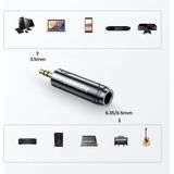 UGreen - 3.5 mm Klinke naar 6.3 mm Mini Jack Adapter - Grijs - Audio-adapter