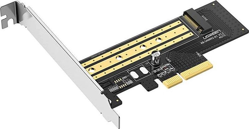 Ugreen - M.2 NVME naar PCIe Express 3.0 x4 Adapterkaart - Zwart - Aluminium