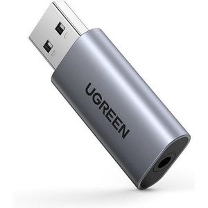 Ugreen USB 2.0 naar Audio Adapter USB Geluidskaart Stick (USB), Geluidskaart, Grijs