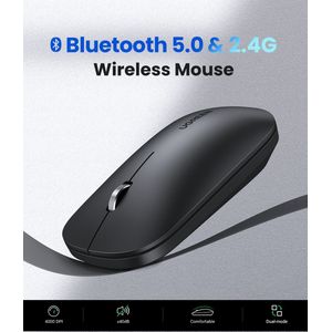 UGREEN - Draadloze Muis - Zwart - 2,4 GHz - 4000 DPI - Stil