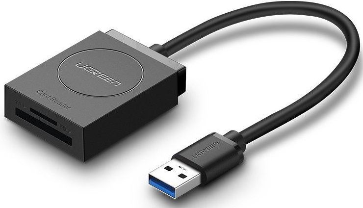 Ugreen SD/Micro SD-Kaartlezer - USB 3.0 - Zwart